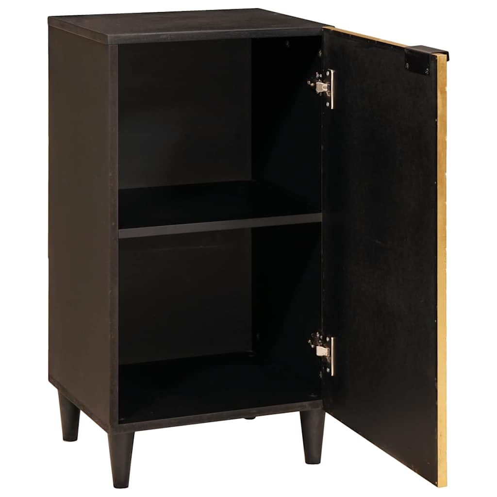 Sideboard Black and Gold 40 x 33 x 75 cm Solid mango wood